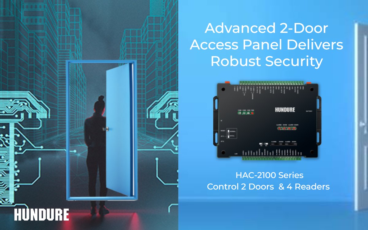 CoHundure's tweet image. Hundure HAC-2100N TCP/IP 2-Door Access Control Panel  is designed for high-security access control, setting a new benchmark for reliability, flexibility and robust protection. Read more: 👉
hundure.com/....../hac-210…
#accesscontrol #security #twodooraccesscontrol #TCPIP #rfid