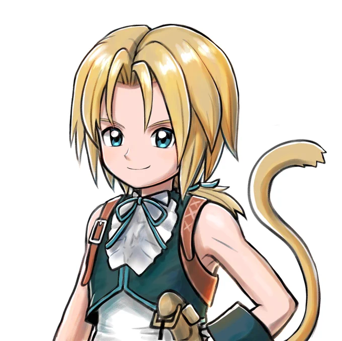 FF9配信を今月後半からはじめるので主人公くん(たぶん)見ながら描いてた