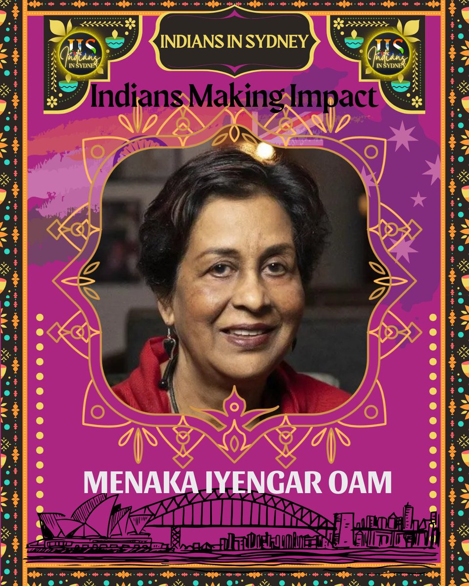 Today, we honour Menaka Iyengar OAM, a powerhouse of compassion, resilience, and community service whose life’s work has uplifted countless lives across Australia.