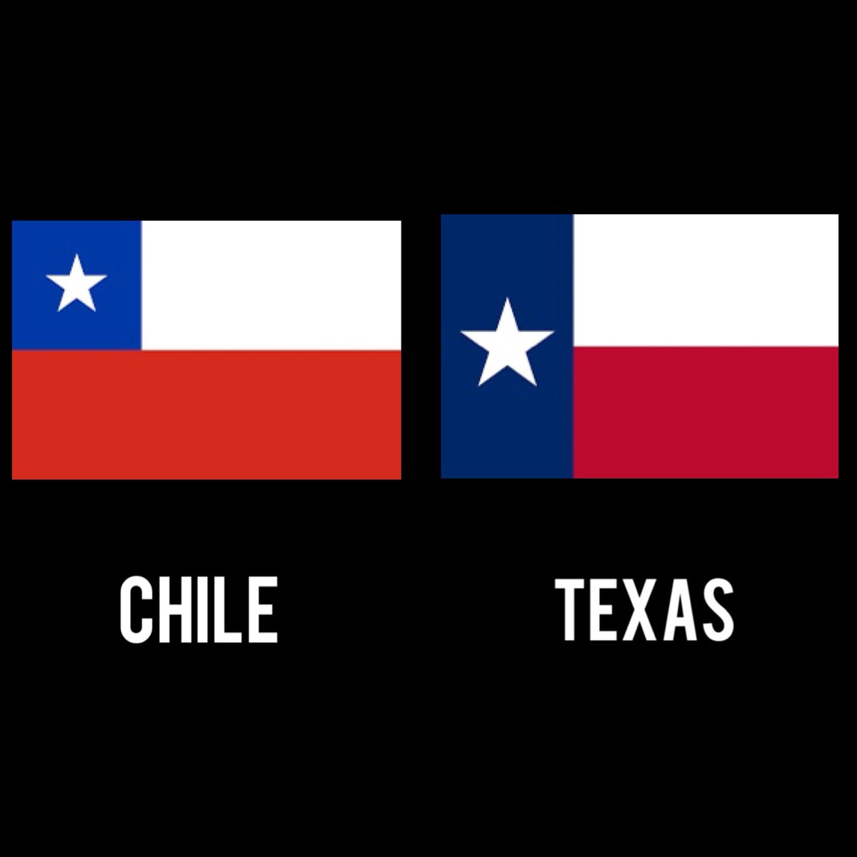 lumen333's tweet photo. @ohdrinky @IanJaeger29 Texas flag also resembles Chile flag- doesn’t mean it’s foreign. https://t.co/lr4C9oYdx8