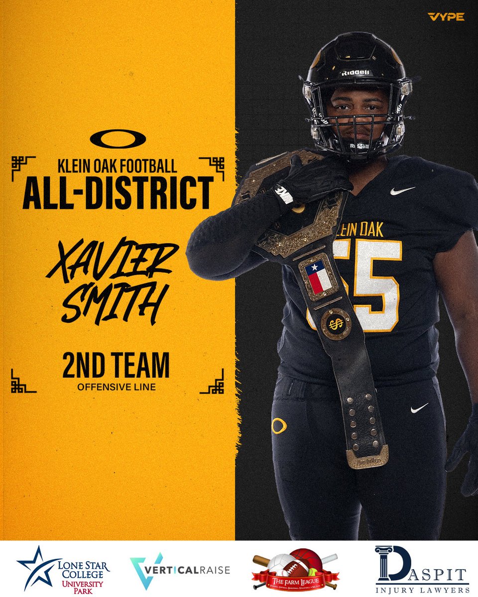 KLEINOAKFB's tweet image. ZAY!🤐

Congrats to @DldZay13345 on receiving 2nd Team All-District honors!

#OakEm #thecOde