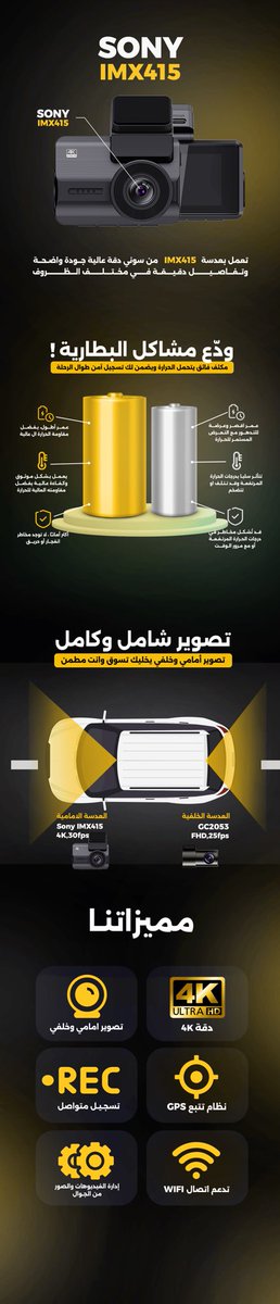 افضل #داش_كام يتميز بمواصفات عالية وسعر مميز وتوصيل مجاني و ذاكرة 128 قيقا.

مكثفات
تصوير امامي 4K زاوية 170 درجة
تصوير خلفي 2K
معالج سوني
مدمج GPS
يدعم wifi
مستشعر تصادم
تصوير اثناء الوقوف
تصوير الفاصل الزمني
يحفظ التسجيل تلقائياً
كود خصم SV10

للطلب sv-cam.com/DpAgAeV

.