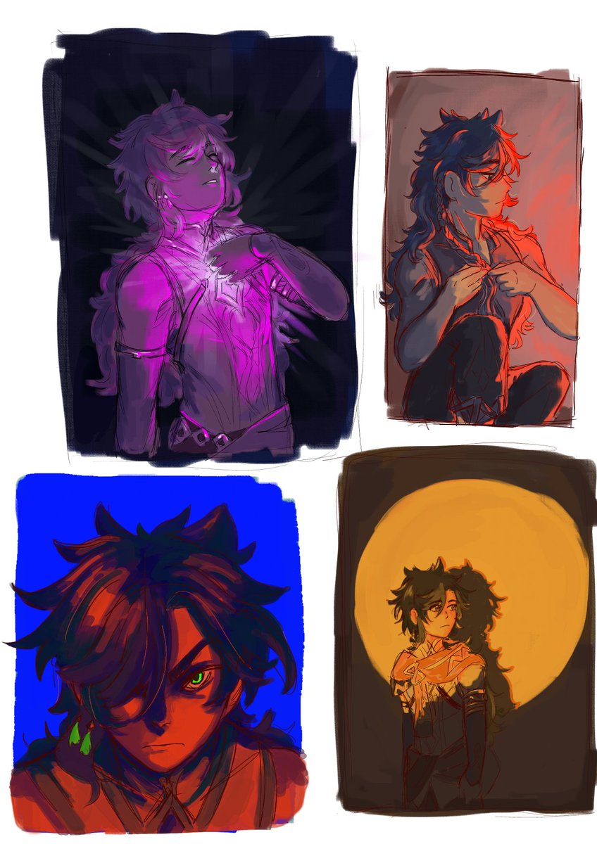 Peradeagua1's tweet photo. Estudio de luz y color con Sethos, así se ve a final de todo la página

#sethos #Genshinlmpact #Genshinfanart https://t.co/Rr6sIbfUjG