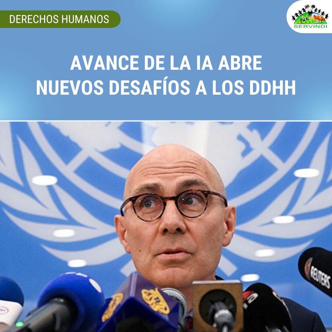 🇺🇳 #ONU 𝗔𝘃𝗮𝗻𝗰𝗲 𝗱𝗲 𝗹𝗮 𝗜𝗔 𝗮𝗯𝗿𝗲 𝗻𝘂𝗲𝘃𝗼𝘀 𝗱𝗲𝘀𝗮𝗳𝗶́𝗼𝘀 𝗮 𝗹𝗼𝘀 𝗗𝗗𝗛𝗛 ⮕ acortar.link/yFYaz9

El avance la tecnología y las grandes empresas crean nuevos retos frente al abuso de los derechos humanos, advierte ONU.