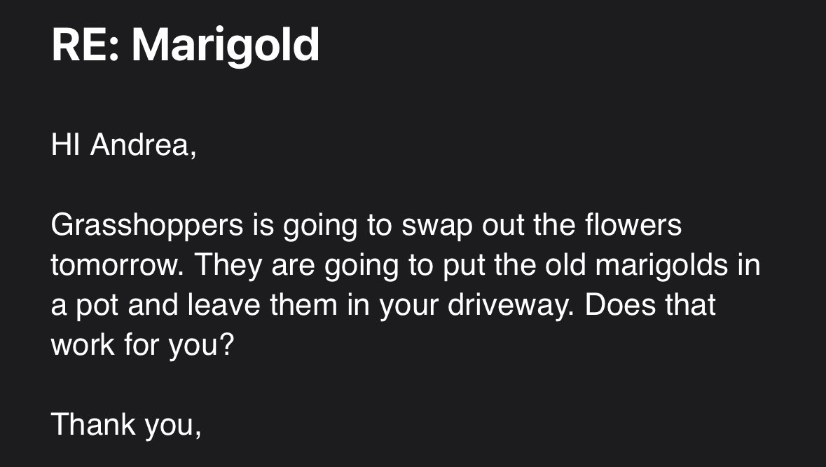 StageToEngage's tweet photo. 🪴 Making it happen!

All it took was asking my HOA if they planned to toss the marigolds when moving to poinsettias!

Within a few hours the HOA replied AND I got admin approval. 

Within another day, our Green Team was planting these flowers! @OCPSGreen @ForsythWoods @OCPSnews https://t.co/cwfv56qmuR