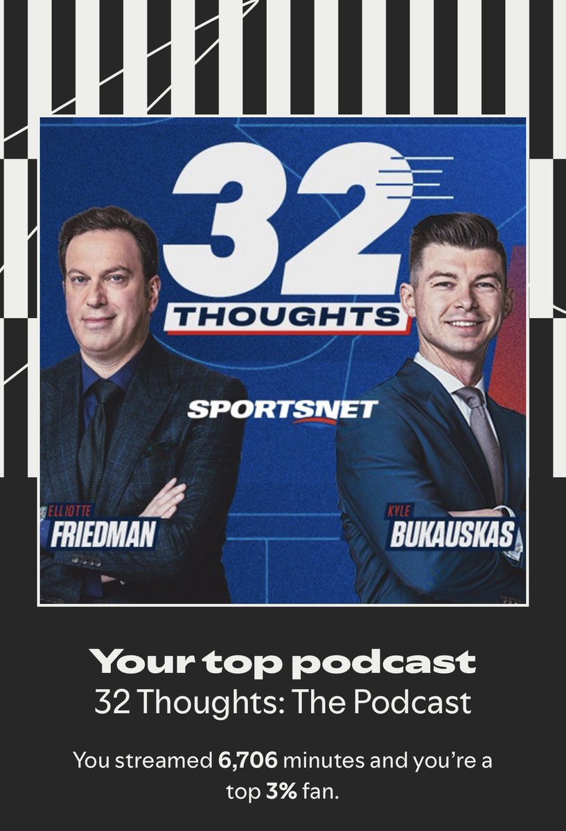 We’re pretty much family at this point <a href="/FriedgeHNIC/">Elliotte Friedman</a> <a href="/sportsnetkyle/">Kyle Bukauskas</a> I listen to you guys more then I listen to my wife, come to think of it.. That’s not a difficult feat. Keep up the great work fellas. I’ll do my best to get into that top 1% next year. With love, from Moncton.