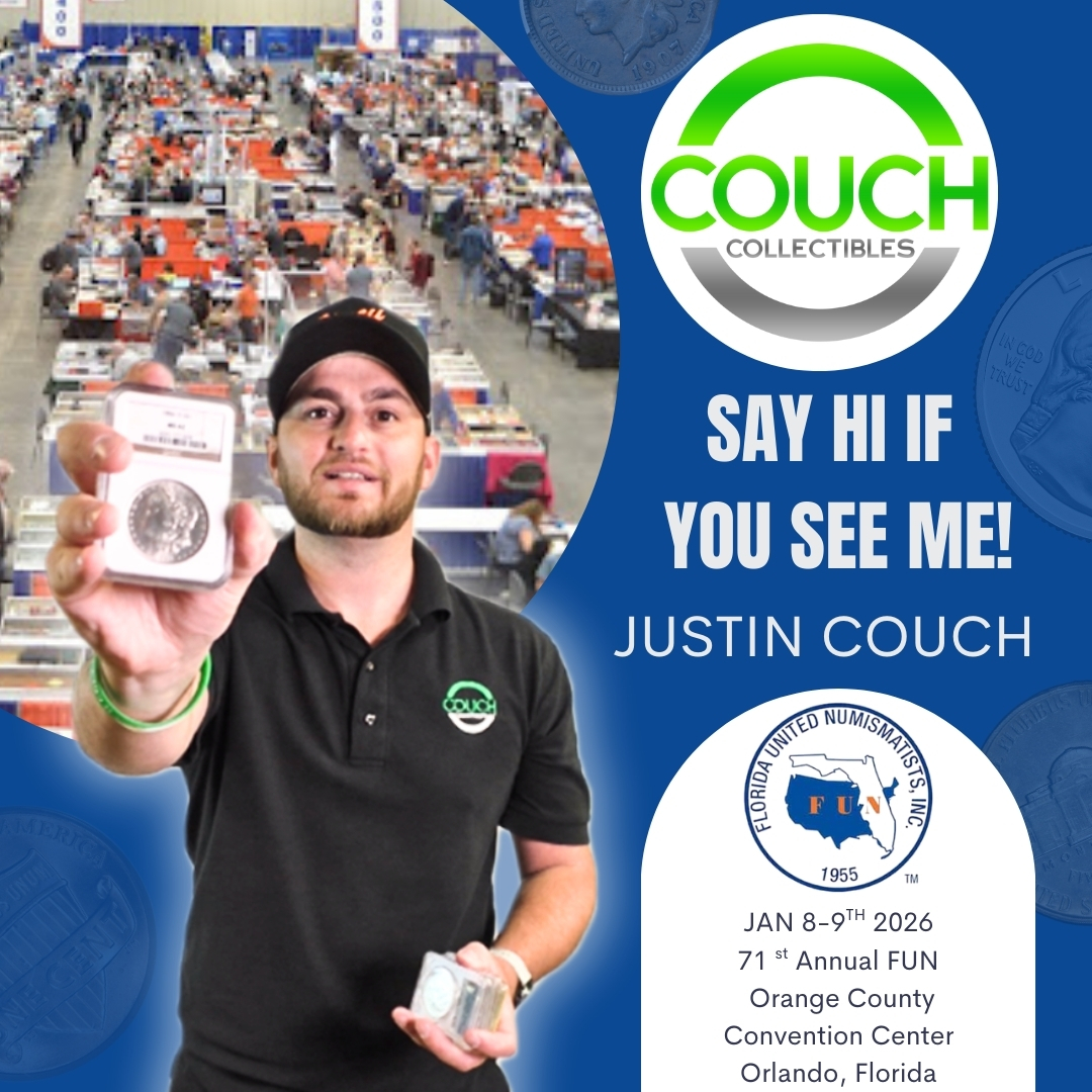 couchcollect's tweet image. If you see me at the Coin Show in Orlando, come up and say hi! 

#coinshow #coincollecting #coincollector #numismatics #rarecoins