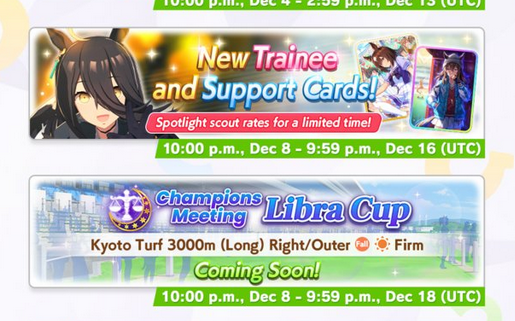 vodkalover52's tweet image. Really surprises me when people act like Uma is somehow different from other gatcha games and doesnt do scummy shit to try and get money from us.

Like do you REALLY think this is coincidence?? Its obvious they made the libra cup a long so people will panic pull for Cafe.
