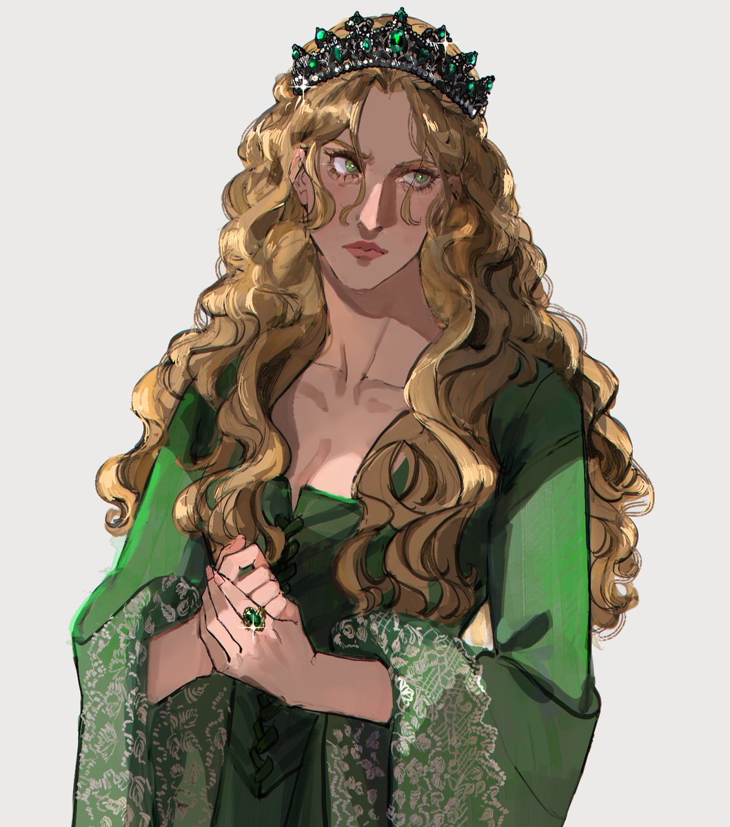 cerseidefender look cersei art i commissioned in her little green dress