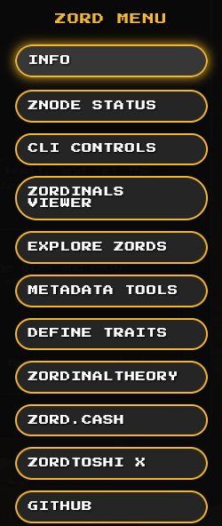Zordtoshi's tweet photo. Z-cash Node Tools Mk2 - 

Run these tools along side your node cli for easier control of UTXO's, exploring Zordinal inscriptions, making metadata, defining traits and much more ..

Need any help with the setup just reach out  

https://t.co/EikThGrN0k https://t.co/D3F6S2Kenz