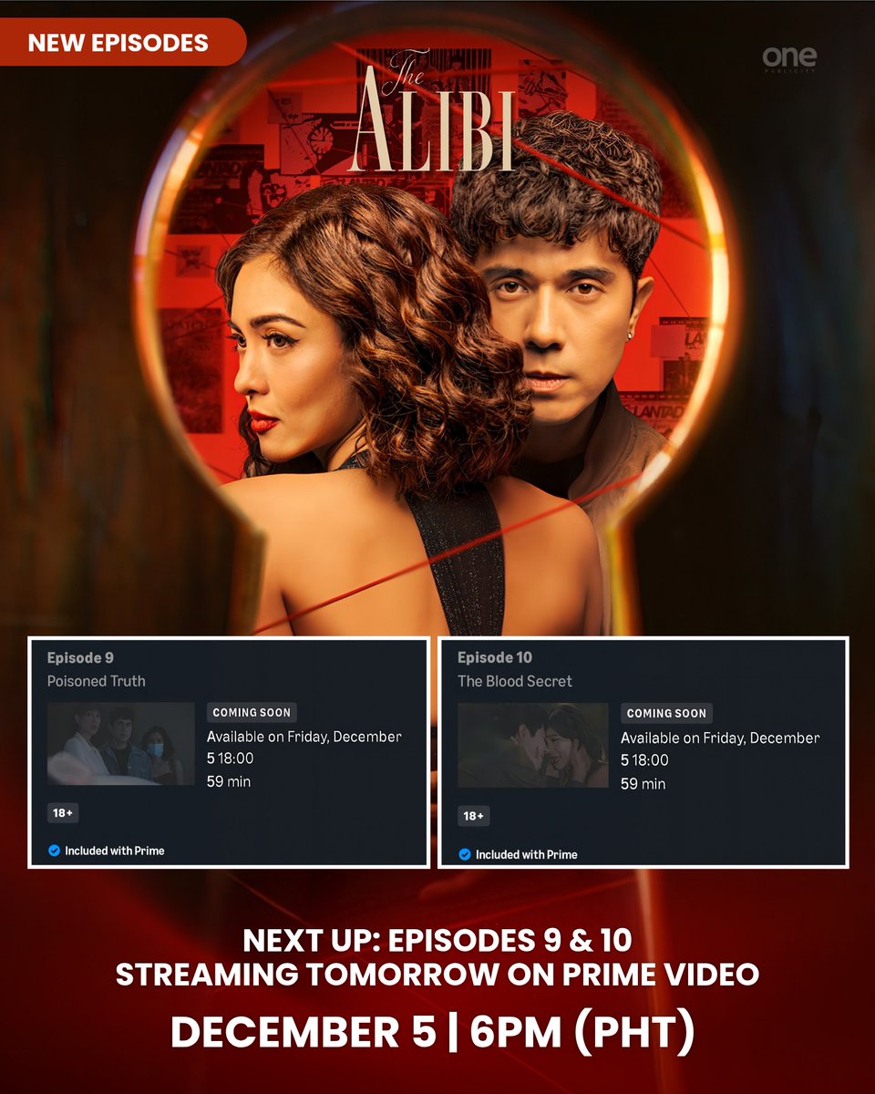 The closer we get, the darker it becomes. Are we nearing the truth? 👀

Catch #TheAlibi Episodes 9 &amp; 10 tomorrow on Prime Video.

#TheAlibiOnPrime #KimPau #KimChiu #PauloAvelino