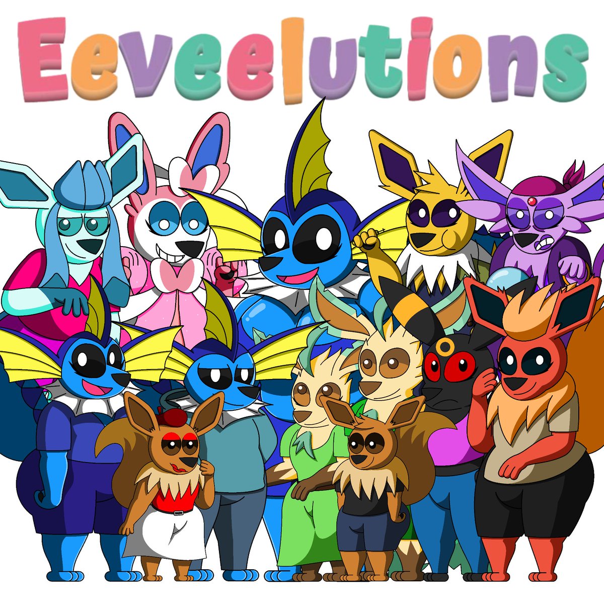 Fantast1cFox's tweet photo. Finally made a character for every Pokémon Eeveelution. #Pokemon #cartoon #furry https://t.co/0g7SNtQHBC