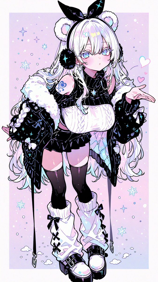 yoyon_mofmof's tweet image. 影を少しでも早く解くためにGemini作衣装を公開しますね！
冬の白ギャルファッションらしいです！
どんどん使ってください🤭
プロンプトはALTに載せてます😌
