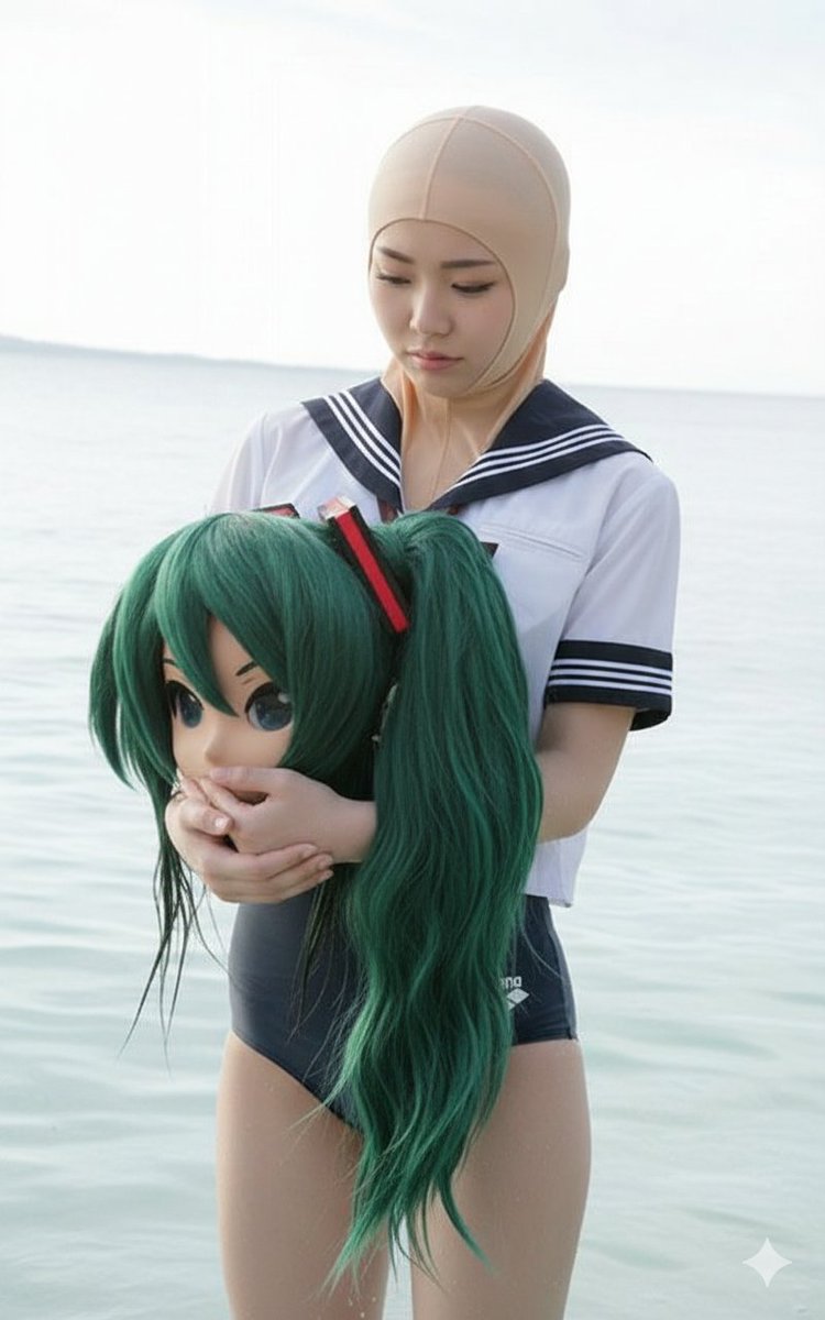 RogerTemm's tweet photo. 水着撮影
#kigurumi #着ぐるみと中身 #着ぐるみ #Miku #mikunano #ミクナノ��� https://t.co/ShbhZo5GEr