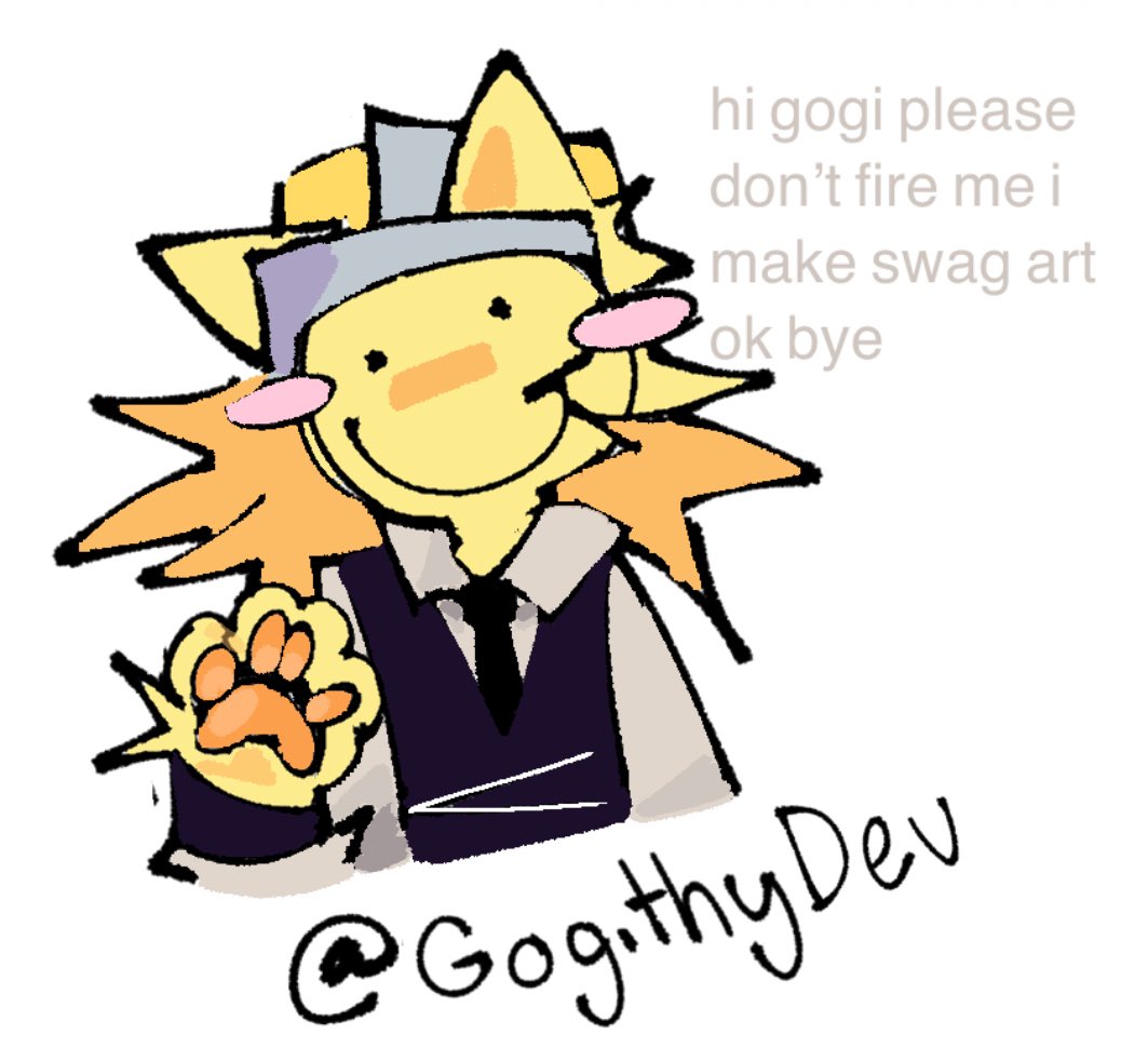 fanart of my friend (<a href="/GogithyDev/">Gogithy</a> )‘s fursona! i’m getting fired for this tweet