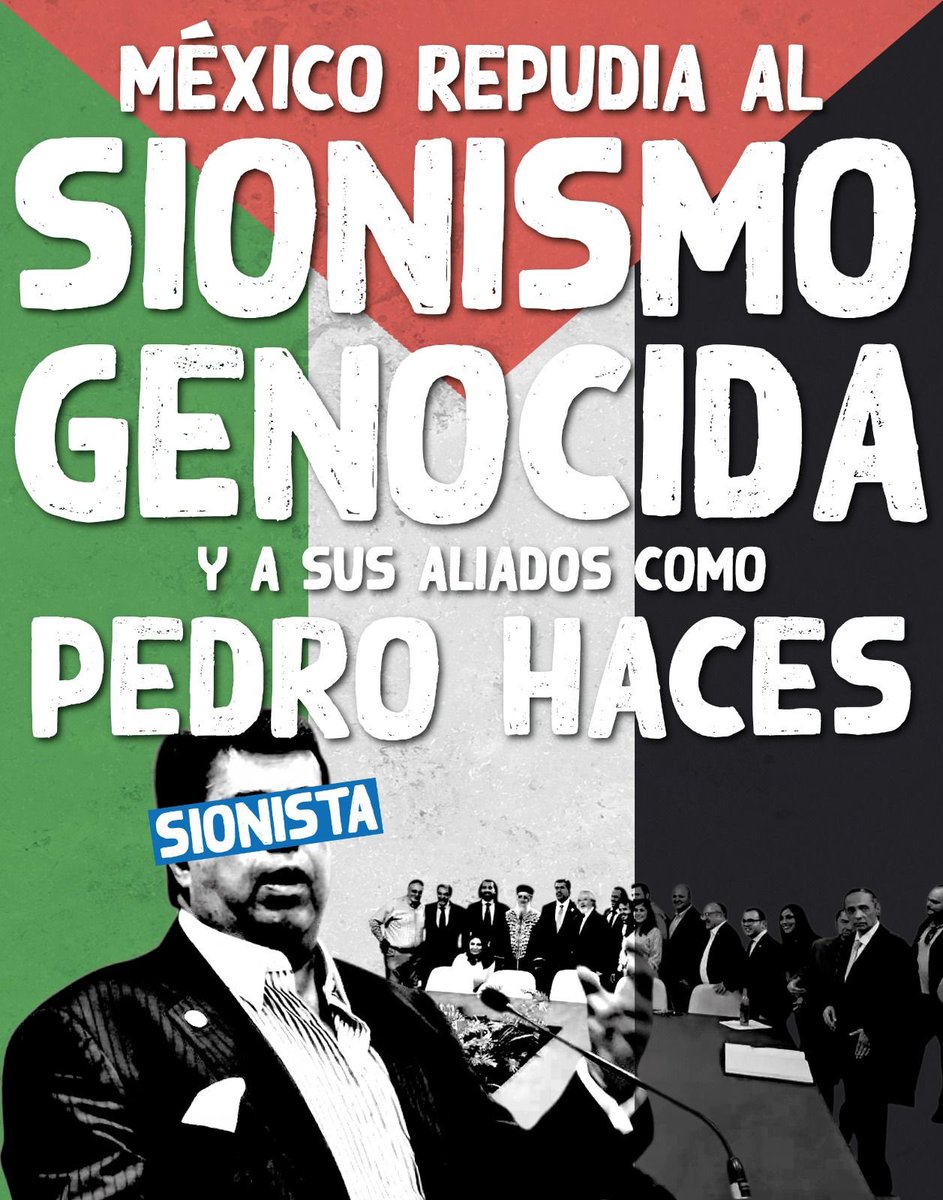Que vergüenza y que patético que personajes como <a href="/PedrohacesO/">Pedro Haces</a> tengan reuniones clandestinas en la  <a href="/Mx_Diputados/">H. Cámara de Diputados</a> con figuras que respaldan un genocidio, que la propia <a href="/CIJ_ICJ/">CIJ_ICJ</a> ha declarado como crímenes de lesa humanidad.