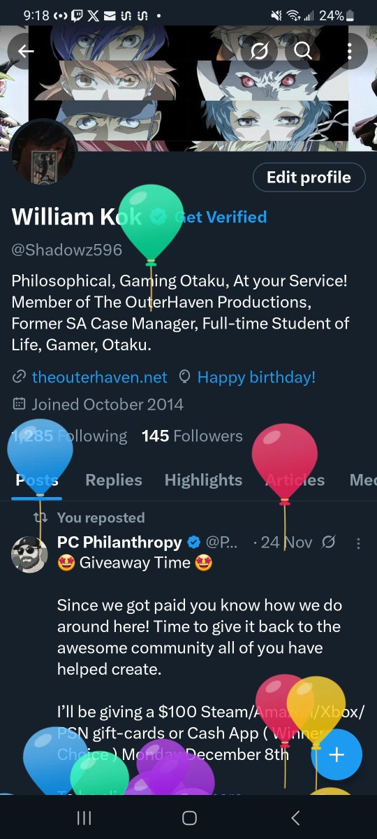 Shadowz596's tweet image. Its balloon day