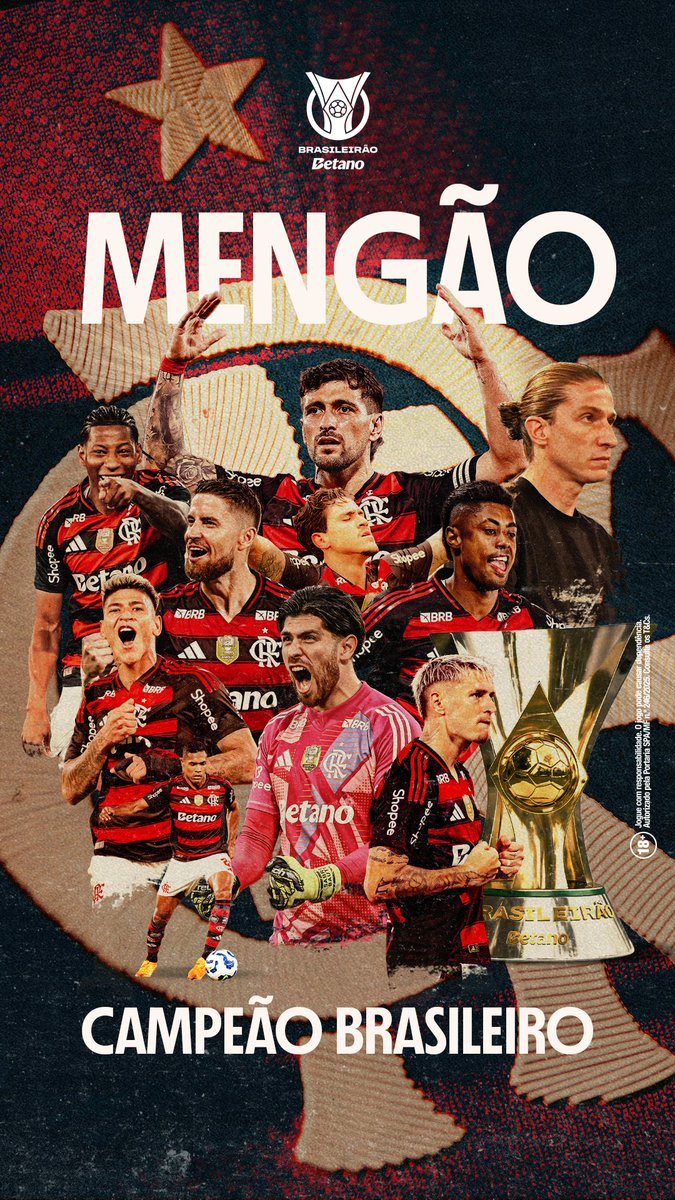 É grito, é festa, é emoção que não cabe no peito! 🧡 

O Flamengo é campeão do Brasileirão Betano! A Nação canta alto e alcança o topo mais uma vez. 🏆

#Confia #Betano #NacaoConfia