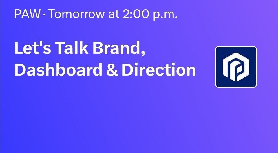 GE <a href="/kucoincom/">KuCoin</a>! 🙋🏻‍♂️

Make sure you stop by $PAW's AMA tomorrow at 6 PM UTC to find out more about what's coming very soon for <a href="/PawChain/">PAW</a>! Set a reminder now and we look forward to seeing you tomorrow! 👇

x.com/i/spaces/1OdKr…

This is day 756 of asking wen #HangoutwithPaw? 👀