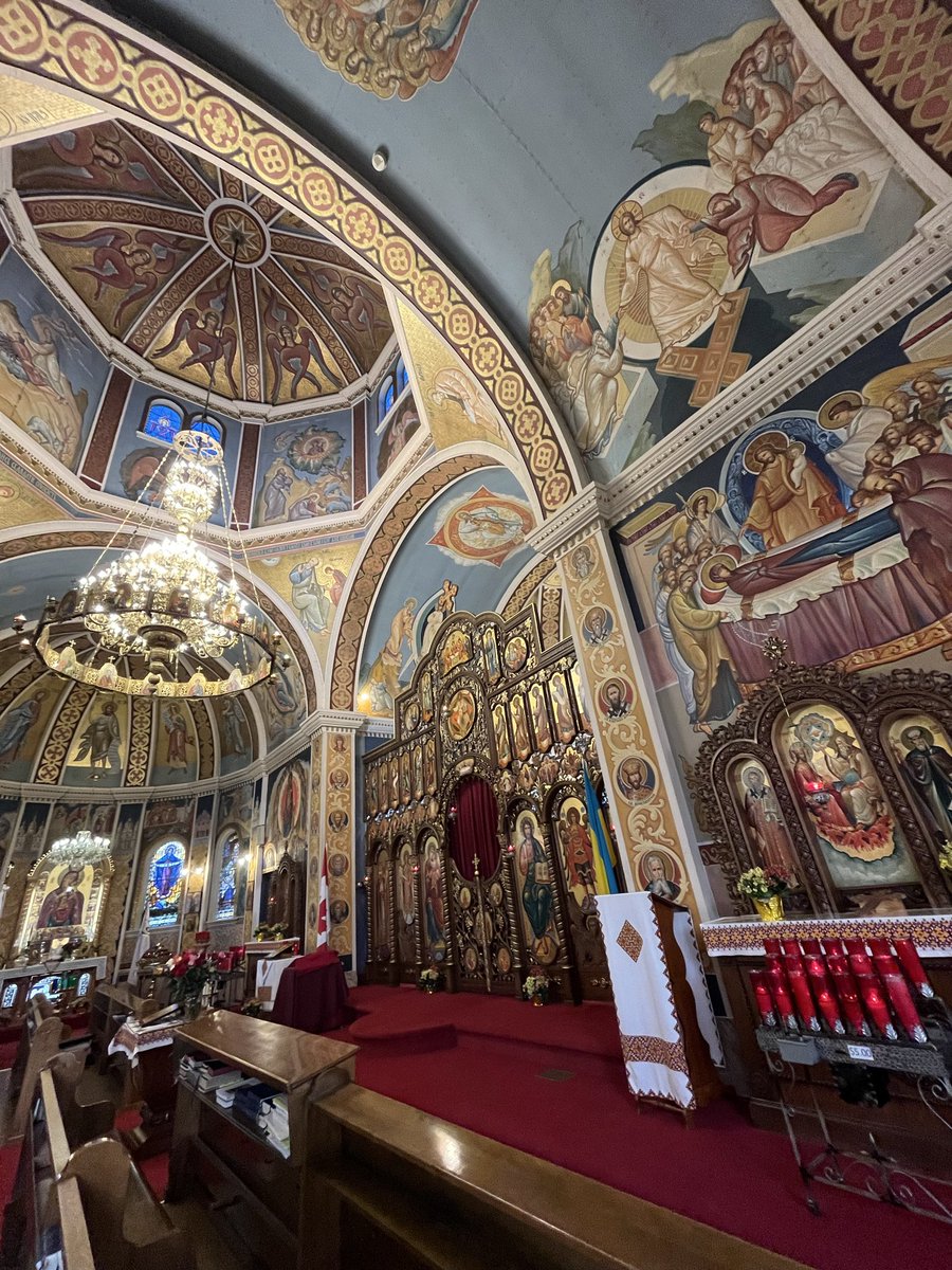 chasingdomes's tweet image. Sts. Cyril and Methodius Ukrainian Catholic Church in St. Catherines, Ontario on a crisp fall day