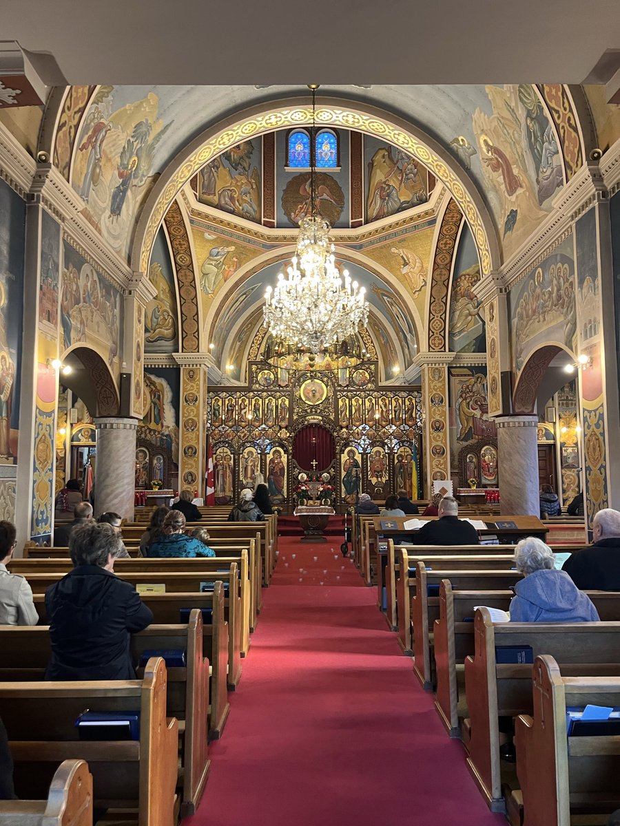 chasingdomes's tweet image. Sts. Cyril and Methodius Ukrainian Catholic Church in St. Catherines, Ontario on a crisp fall day