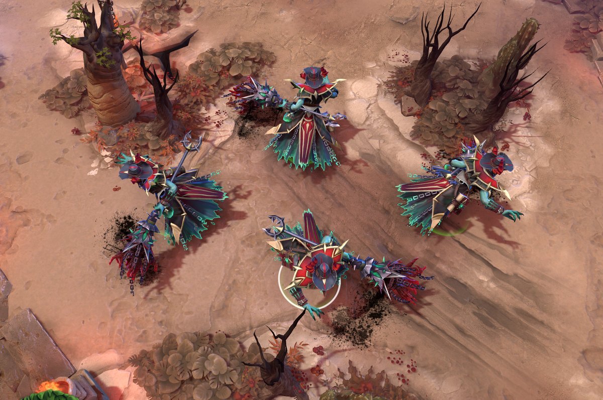 Root_Bone's tweet image. Final in-engine, wireframe and ingame views of Gaoler of Restless Souls — our new Grimstroke set for Dota 2.

3D modeling, sculpting, and texturing by our team at @Root_Bone 
Concept by @NightcNora 

See the full project and additional views on our ArtStation.  

#GameArt #3DArt…