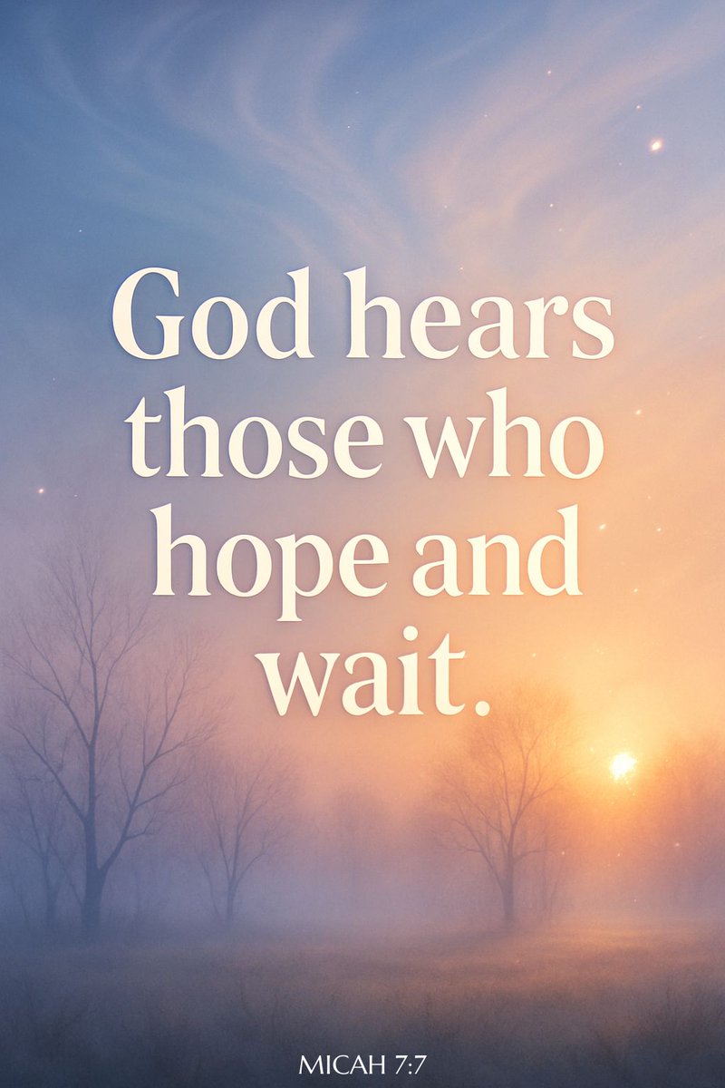 TheBibleReels's tweet image. But as for me, I watch in hope for the Lord, I wait for God my Savior; my God will hear me. Micah 7:7