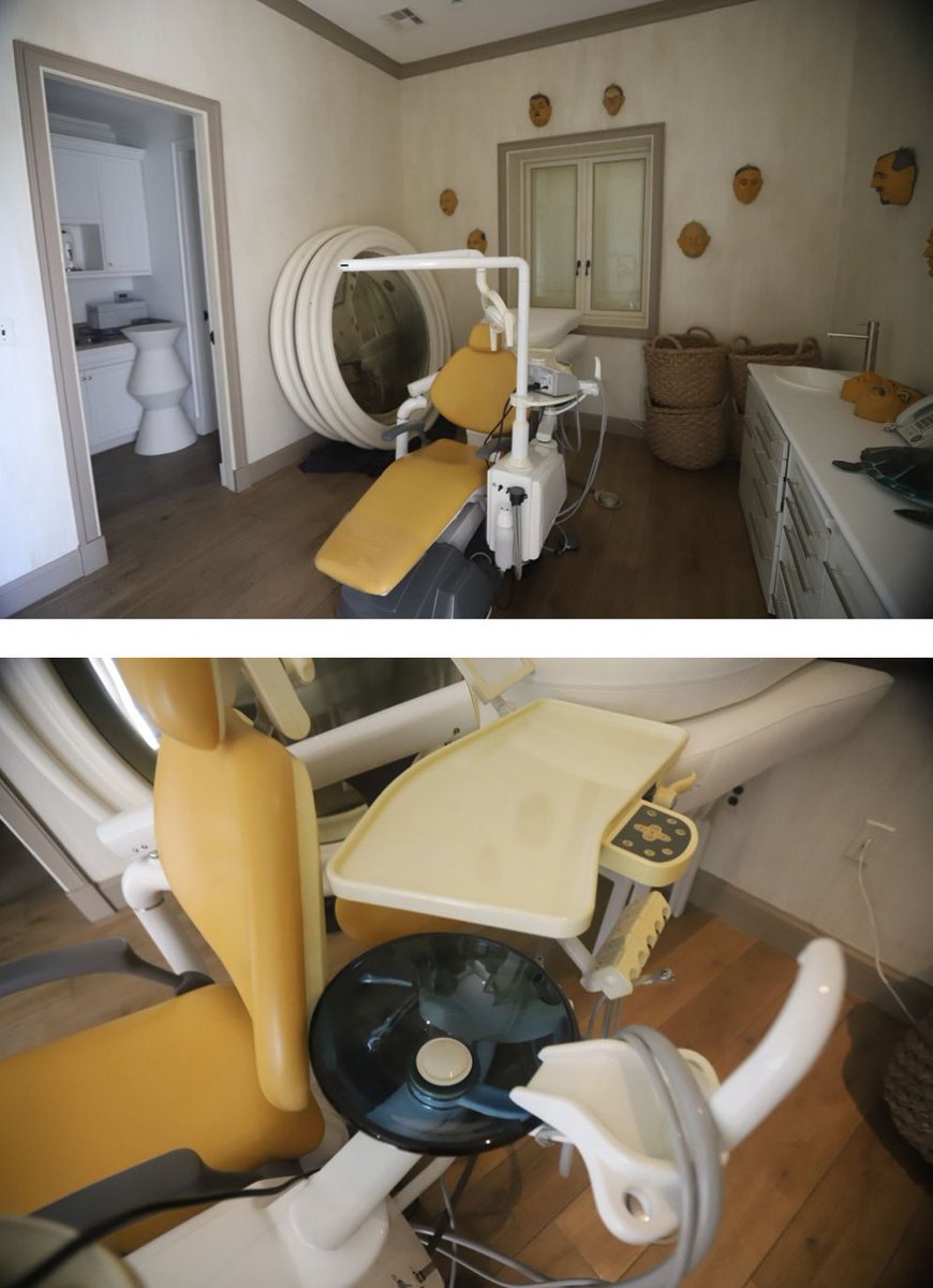 LizCrokin's tweet image. Jeffrey Epstein’s Dental Chair, Dental Equipment &amp;amp; Masks of Men are More Proof Suggesting Barbaric Torture on Victims Straight Out of a Horror Film!

Everyone is missing the bigger picture with photos that have come out of a dental chair and dental equipment in a room at Jeffrey…