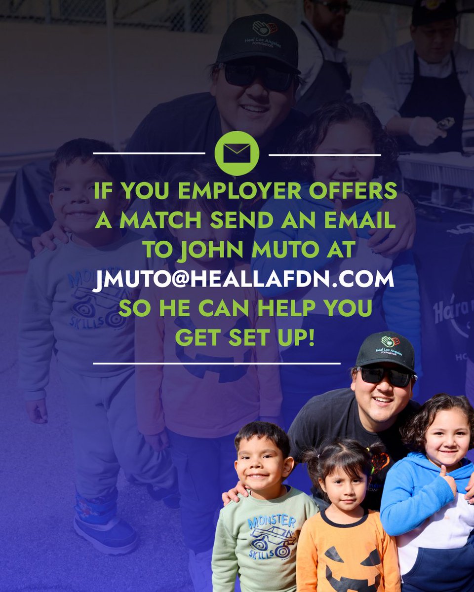heallafdn's tweet image. Volunteer with us! 

If your workplace has an employee matching gift program, your support can go twice as far and help us expand what we offer to the community 💼🫶

If you’re interested and have questions, please contact John Muto at (JMUTO@HEALLAFDN.COM)