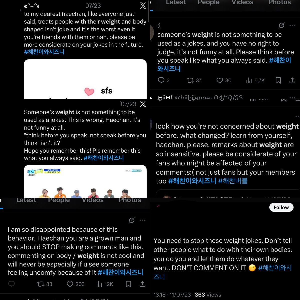 's tweet image. y’all really never lived past 2023😅 you can keep sending old videos, old pics, it just shows how instead of maybe thinking “huh that’s weird” y’all think it’s better to dig dirt on someone else. you don’t need anyone to remind us of what hc said, didn’t we call him out ourselves…