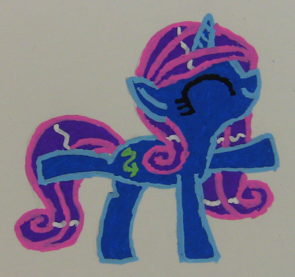 CaptainTortoise's tweet image. Little painting I made of my OC, Ultra Violet