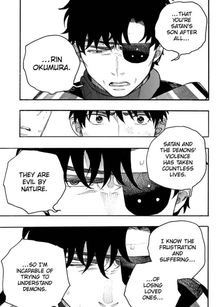"you are satan's son after all... rin okumura"