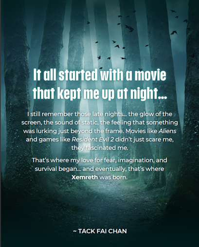 #StoriesbyTackFai #Xemreth #WorldOfXemreth #SciFiHorror #SciFiThriller #SpaceHorror #AlienHorror #DarkFiction #SurvivalStory #CinematicFiction #FictionWriter #SciFiBooks #BookLaunchJourney #TheCountdownBegins
#Horror #scifi #Stories