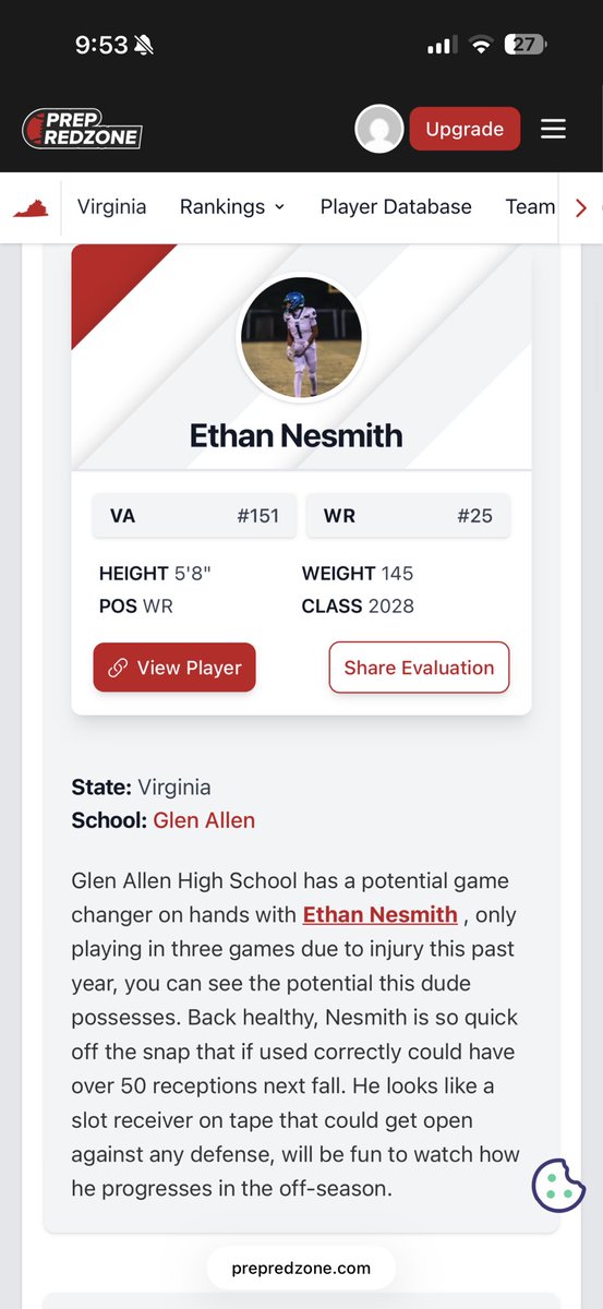 Ethan Lorenzo Nesmith 5’9 2028 WR tweet media