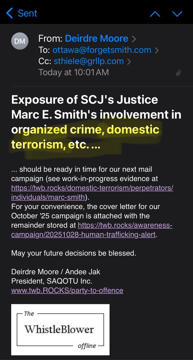 CaeJak's tweet photo. I was a little early.
You & your #Ontario #OCJ / #SCJ cronies chose wrong, “Justice” #MarcSmith .
The writing was on the wall YEARS ago: they were ALLOWING
you to be that criminal so there’d be little resistance for replacement by #AI .
May your future decisions be blessed. 😘 https://t.co/lvUW11E5T2