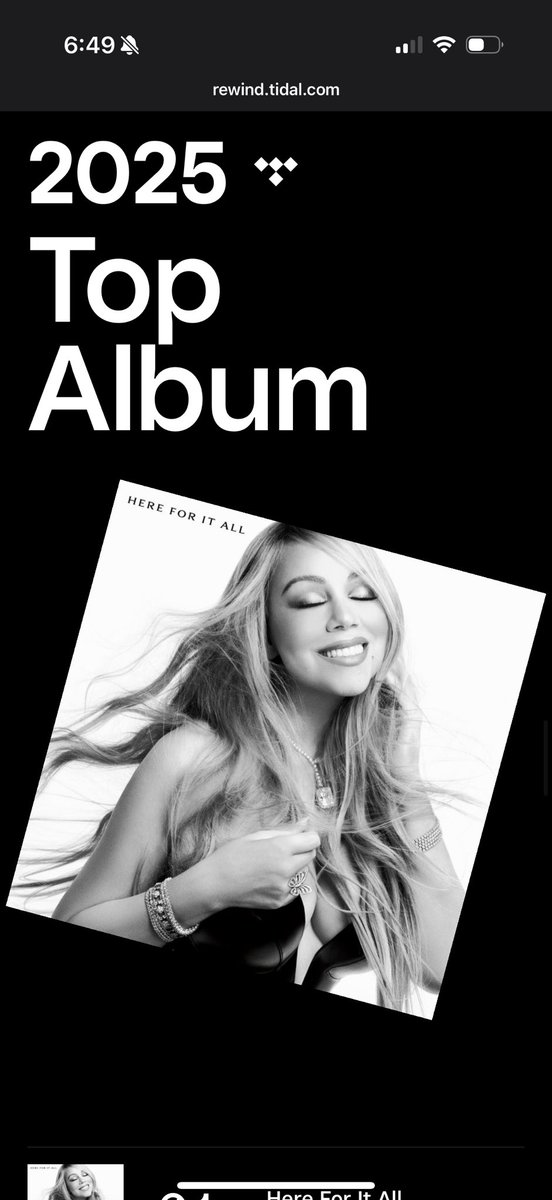 Saniha's tweet photo. Obviously Mariah Carey is my top artist this year. https://t.co/YlGdwj9LqQ