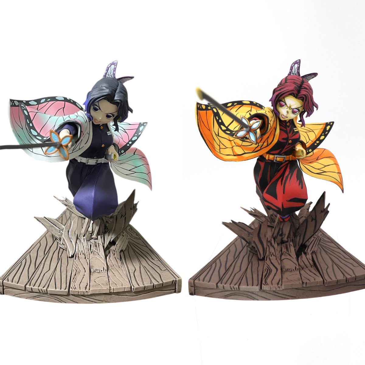 一番くじ 鬼滅の刃 胡蝶しのぶ塗りました。 童磨と対峙してるポスター