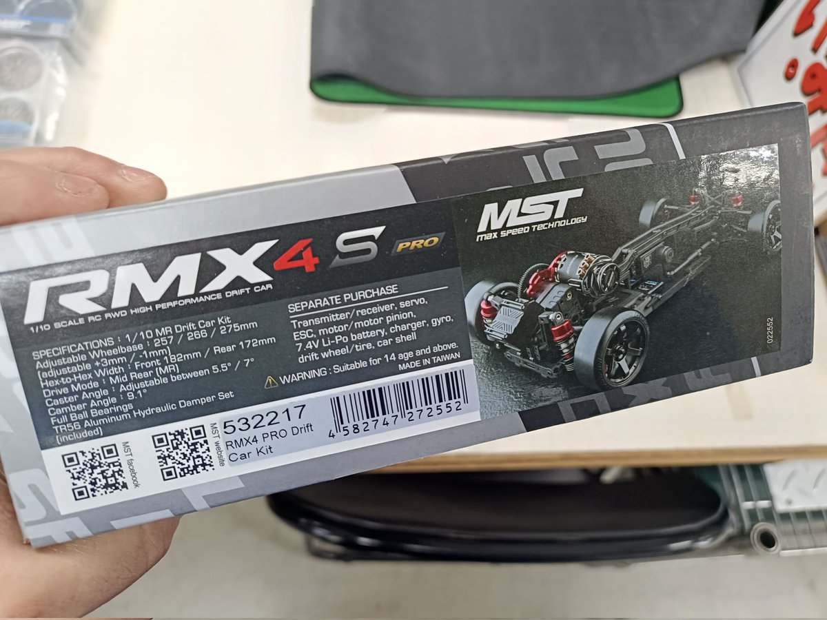 gekiten's tweet image. 本日はABC経由MSTさんのホイル各種とRMX4sシャーシ入荷です、こちらのシャーシはホイルベース変えれますよー(^^)

#MST
#ドリラジ