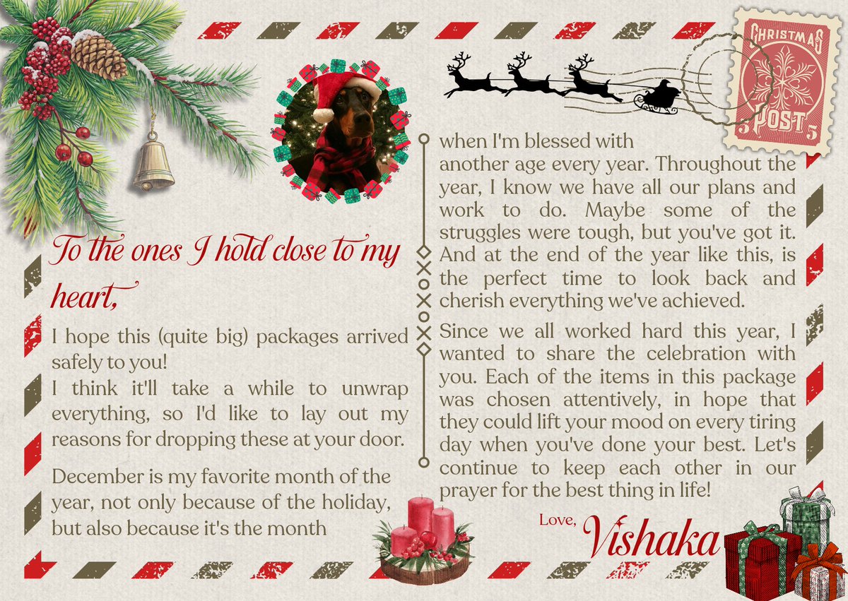 mevrouvvv's tweet image. ㅤㅤ

[🎁 a big cardboard box has arrived at your place]

* inside, you'll find some smaller black boxes with red ribbon
** there are small labels (alt text) inside the boxes!

ㅤㅤ