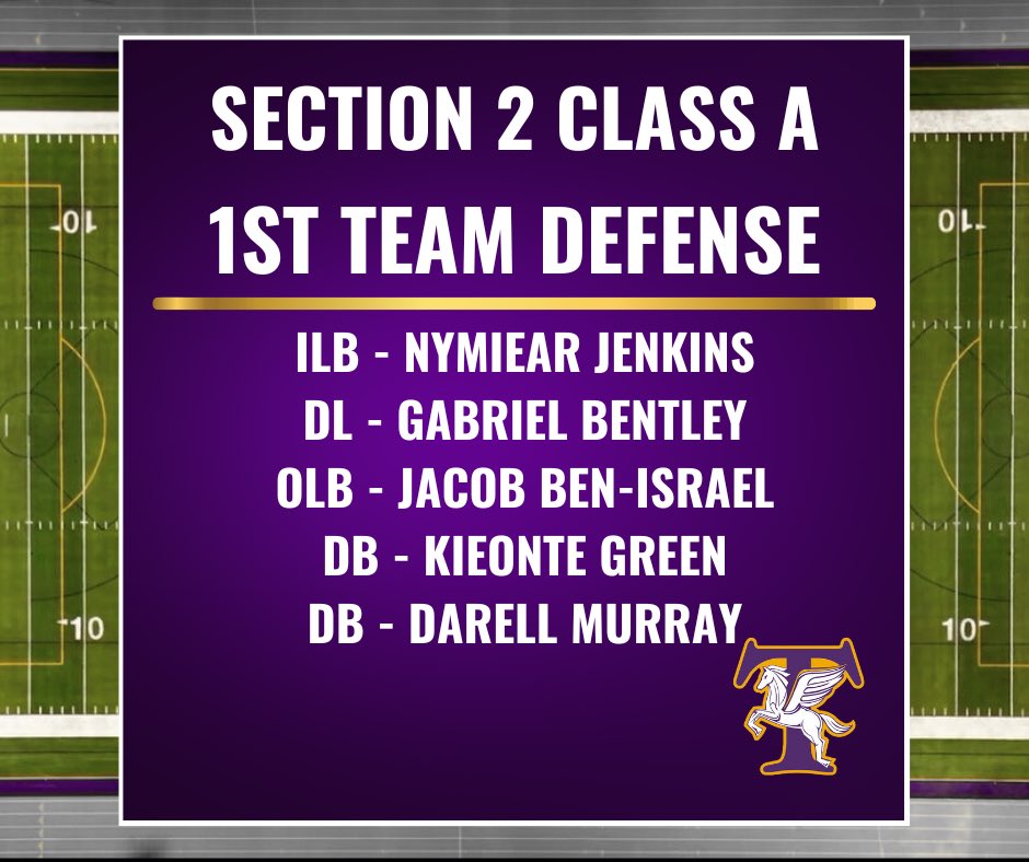 TroyFootballNY1's tweet photo. Posted on IG &amp; FB first but here are our Class A All-Star honors! @kyaircarr Offensive Player of the Year! And our 1st Team recipients! #letsgotroy https://t.co/g2rTZ8xhdN