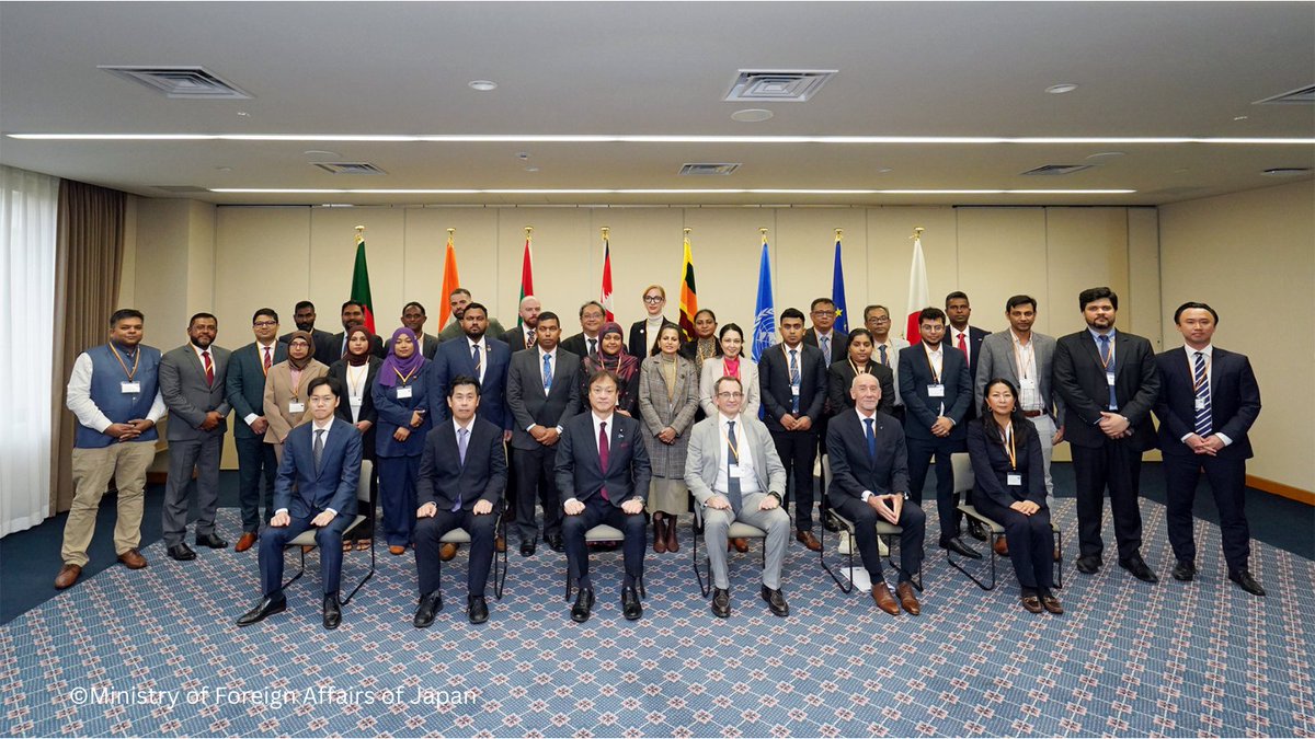 EUinJapan's tweet image. パケEU大使は２日、#EU、日本 #外務省 、国連薬物犯罪事務所（ #UNODC）、国連アジア極東犯罪防止研修所（#UNAFEI）共催の「南アジア地域におけるテロ対策・法の支配ワークショップ」に堀井外務副大臣らと共に出席。
🇪🇺は地域パートナーと共に、暴力的過激主義防止と法の支配強化に取り組む