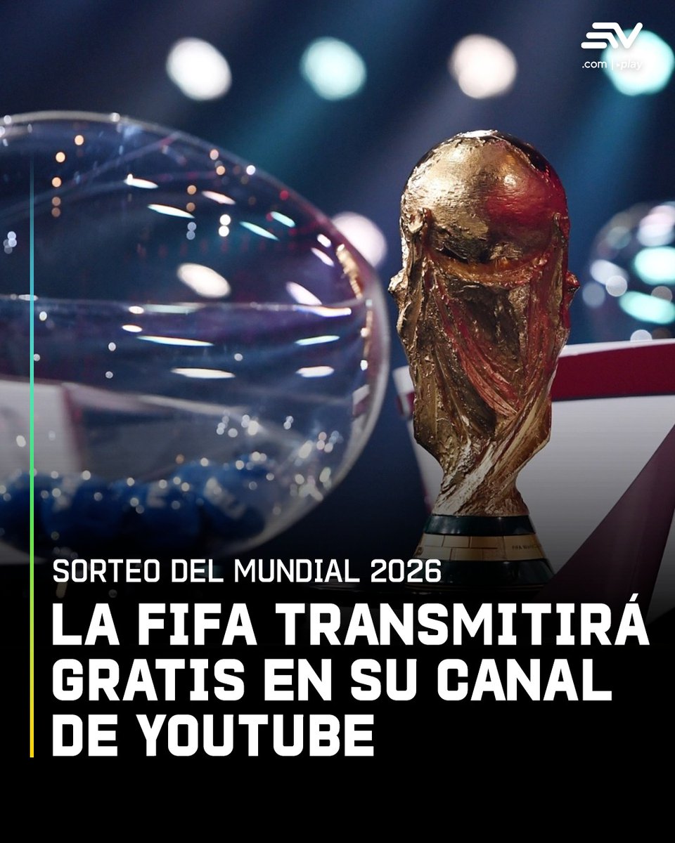 #EcuavisaSports | 🗓️ Este viernes 5 de diciembre se sortearán los grupos de la Copa del Mundo 2026 (EE. UU., México y Canadá). Te contamos la hora exacta y dónde ver la ceremonia GRATIS en toda Latinoamérica. 💻 bit.ly/4rBNojy