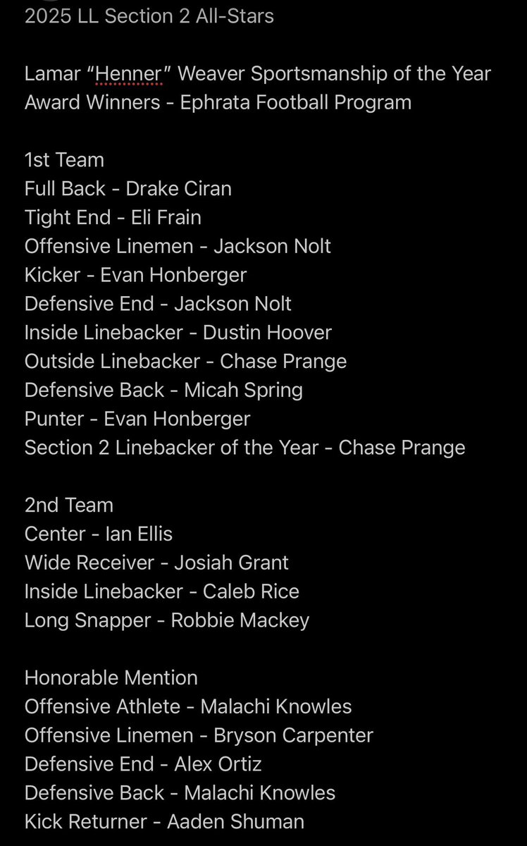 Ephrata HS Football tweet media