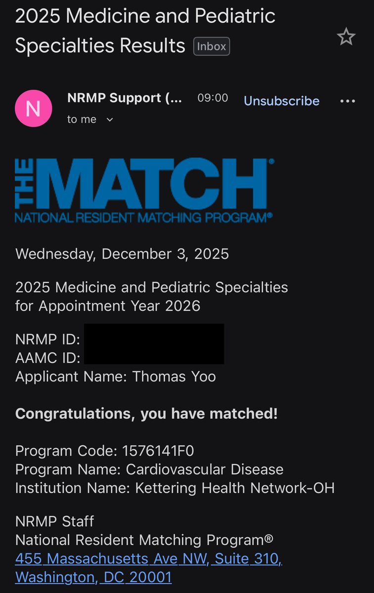 thomas_t_yoo's tweet photo. Honored and grateful to be joining @KetteringHealth as a Cardiology Fellow! #Match2026 #cardiologymatch #CardioX 

@ACCinTouch @LLUHealth @LibertyMedicine 

Thank you to my mentors Dr. @purviparwani, Dr. @DmitryAbramovMD, Dr. Linares and many more attendings &amp; fellows https://t.co/tdtw1aJcss