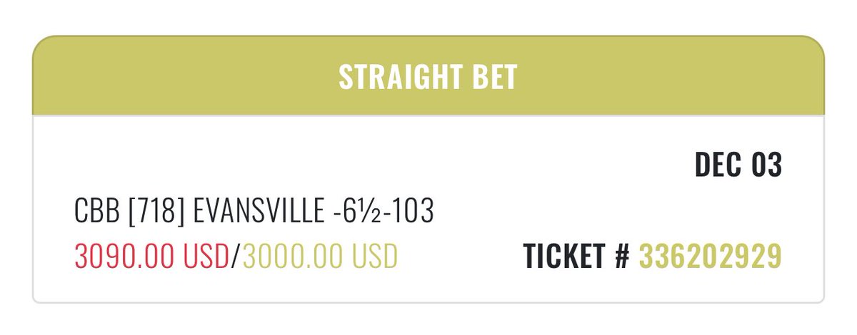 sharp_analysis's tweet image. 💰[3] Evansville -6.5