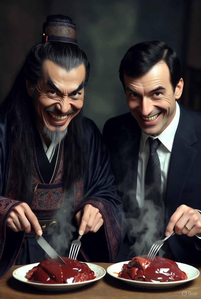 先秦百家，只有庄子的盗跖篇鼓吹吃人肝。从文风看庄子是个口欲期施虐型人格，还有谁是？汉尼拔。把吃人赖给儒家就特么的吃屎的人才讲的出来，自古以来吃人养生的大半都是道家佬。