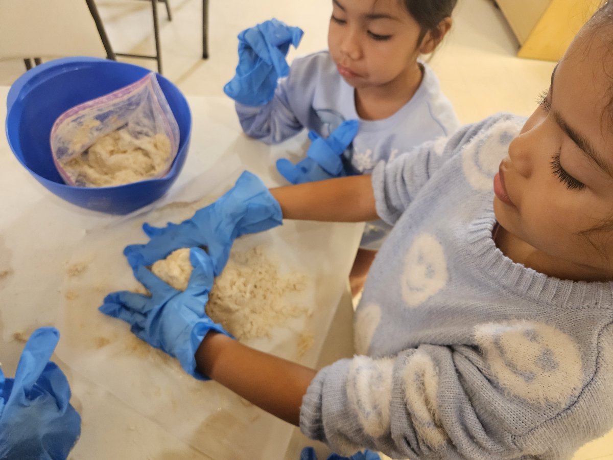 TheDanielCenter's tweet image. Students stepped into the world of baking today and learned how bread is made from start to finish. They cleaned wheat, mixed flour, water, yeast, oil, and sugar, and watched their ingredients transform into real dough.
#HandsOnLearning #STEM #BakingScience #CreativeLearning