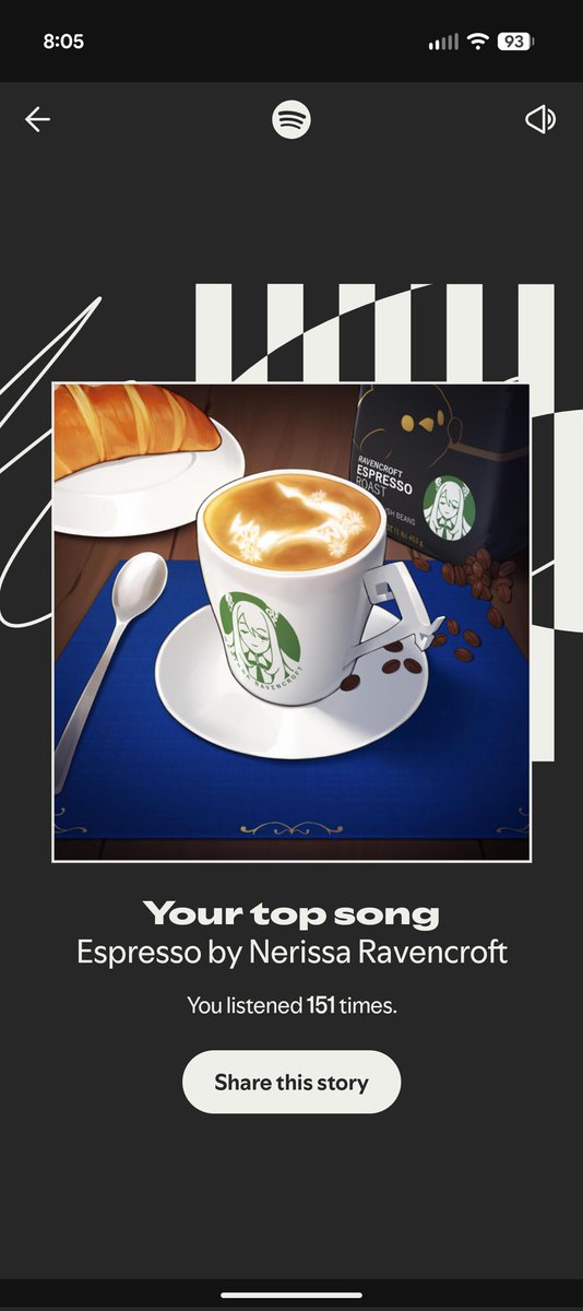 M_E_Chap's tweet image. Surely I am the number one fan of Nerissa Ravencroft's Espresso