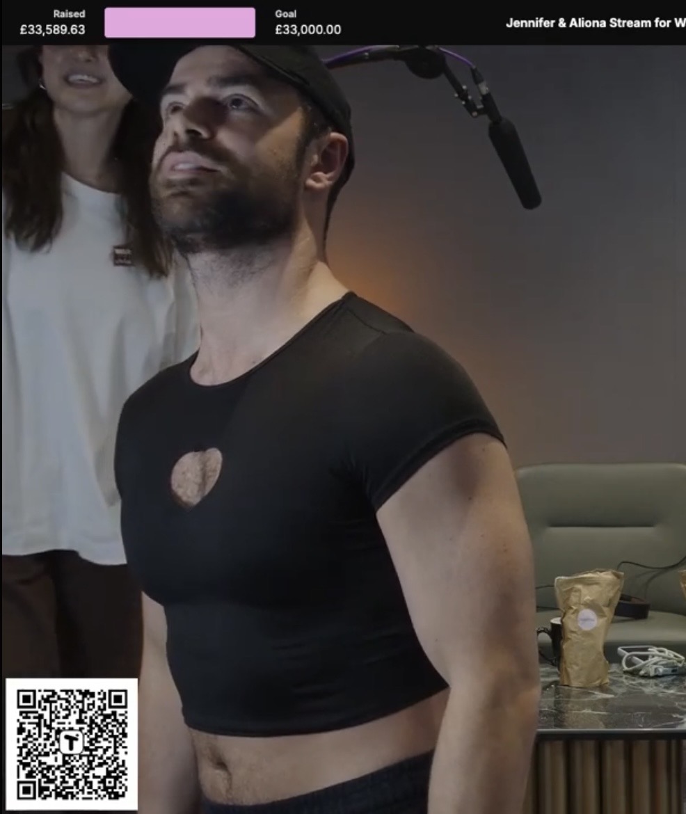 idliketomeanit's tweet image. ben starr in aliona’s crop top 🙂‍↕️