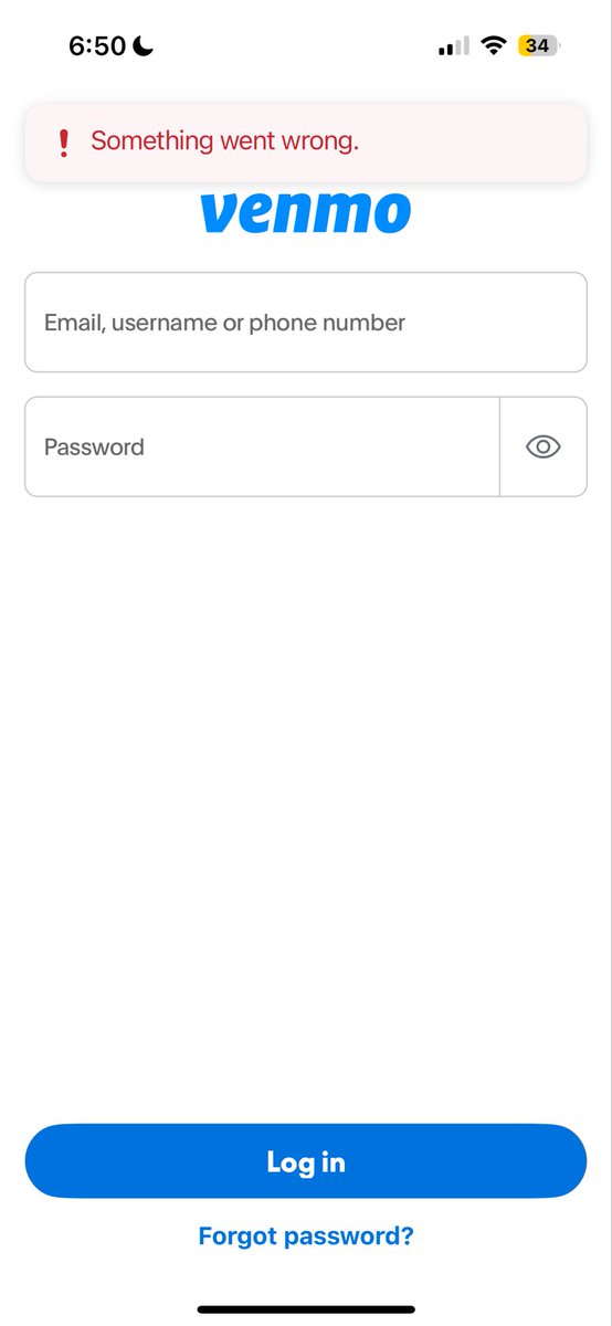 blclionkth's tweet photo. @VenmoSupport @Venmo First the app stopped showing my payment methods, and even after restarting and reinstalling, nothing worked. I tried the website too. After restoring my phone and logging out, now I can’t sign in at all. This needs to be fixed immediately! #venmodown #venmo https://t.co/0U5STTgES8